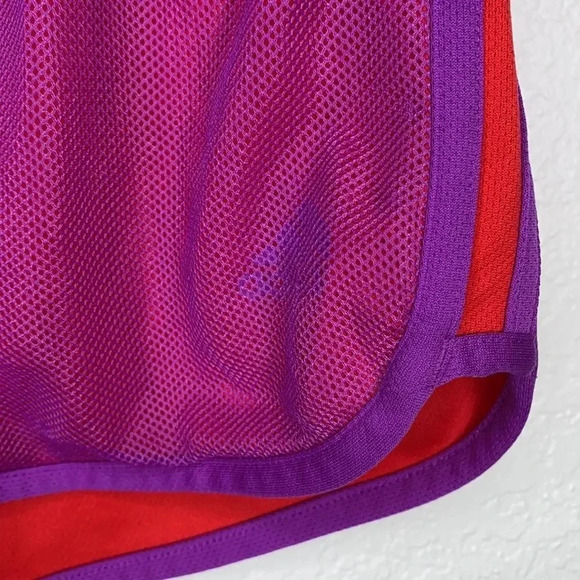 Adidas Red With Purple Mesh Climalite Athletic Shorts XS - Picture 4 of 9